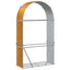 brændestativ 120x45x210 cm galvaniseret stål trælook