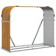 brændestativ 120x45x100 cm galvaniseret stål trælook