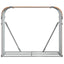 brændestativ 120x45x100 cm galvaniseret stål trælook