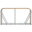 brændestativ 180x45x100 cm galvaniseret stål trælook