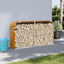brændestativ 180x45x100 cm galvaniseret stål trælook