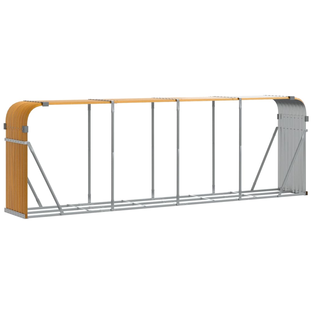 brændestativ 300x45x100 cm galvaniseret stål trælook