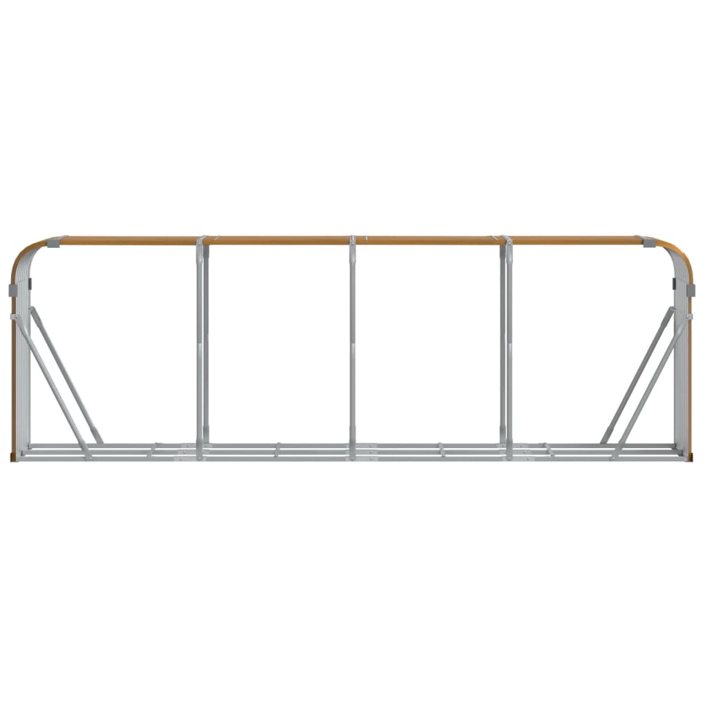 brændestativ 300x45x100 cm galvaniseret stål trælook