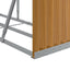 brændestativ 300x45x100 cm galvaniseret stål trælook