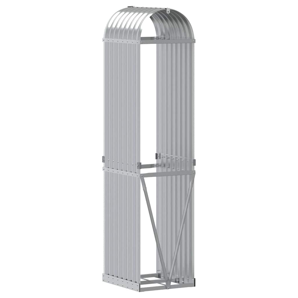 brændestativ 40x45x170 cm galvaniseret stål sølvfarvet