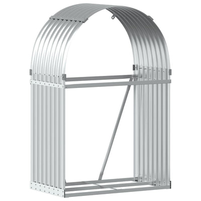 brændestativ 80x45x120 cm galvaniseret stål sølvfarvet