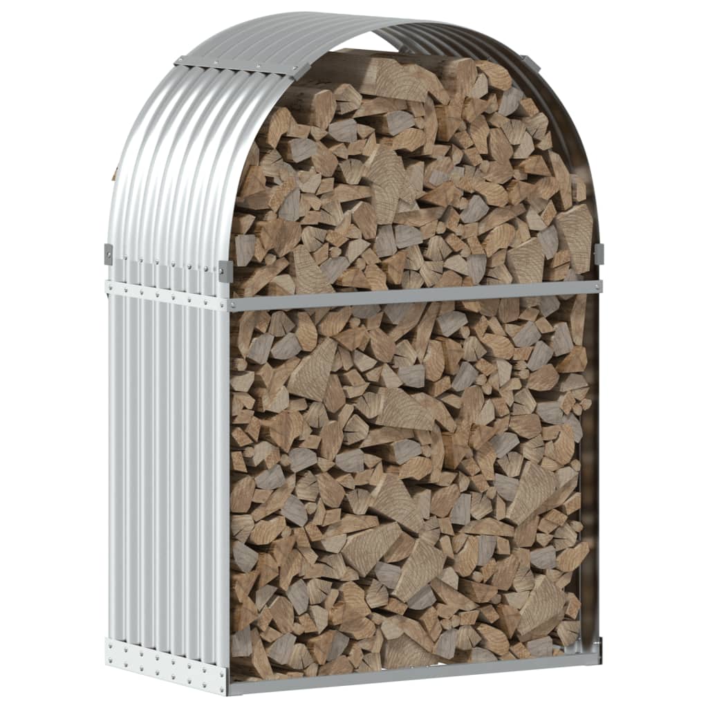 brændestativ 80x45x120 cm galvaniseret stål sølvfarvet