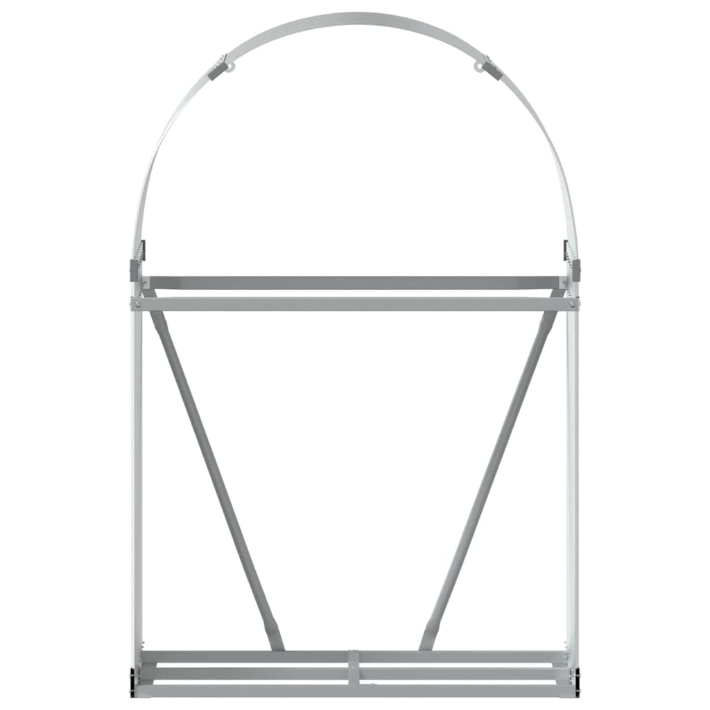 brændestativ 80x45x120 cm galvaniseret stål sølvfarvet