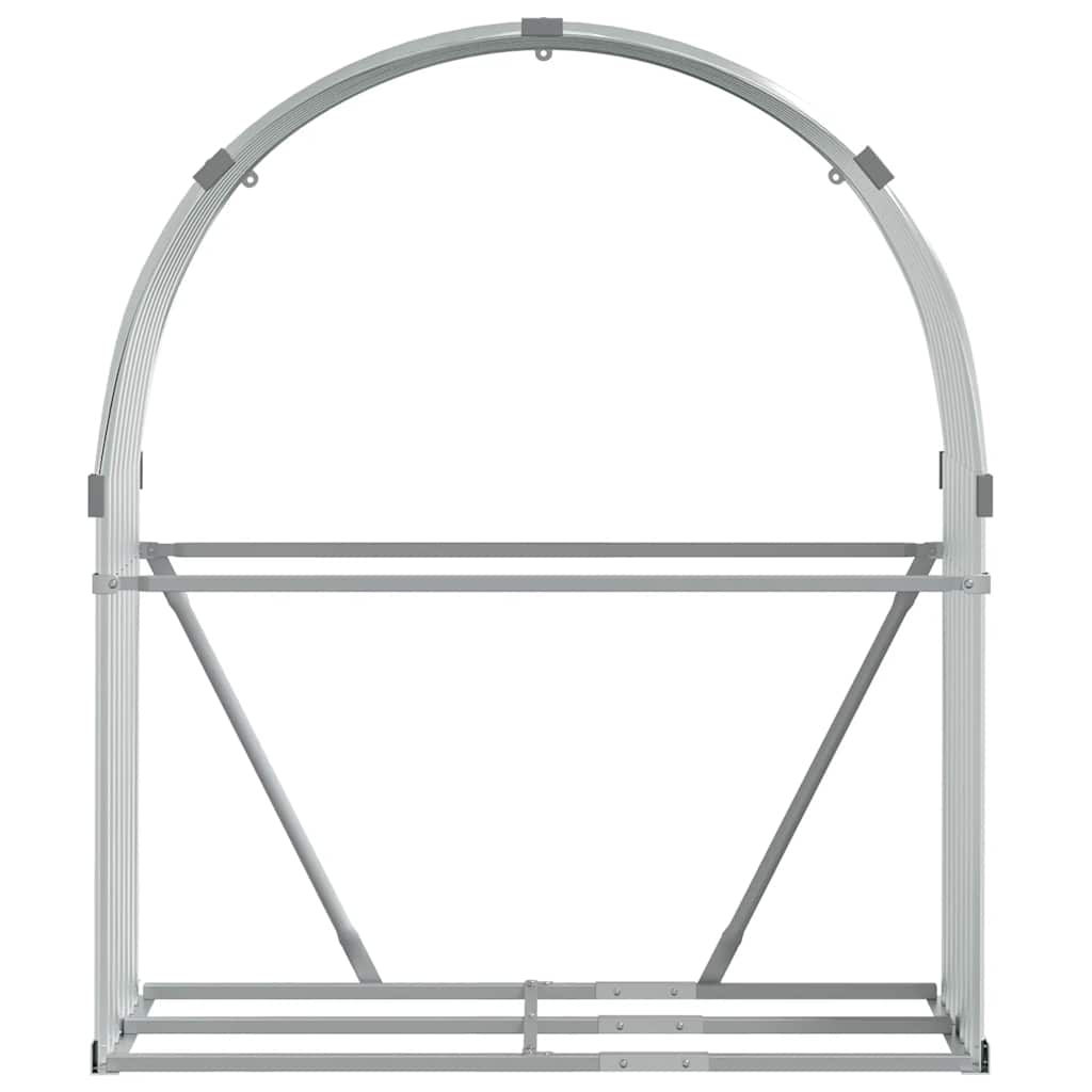 brændestativ 120x45x140 cm galvaniseret stål sølvfarvet
