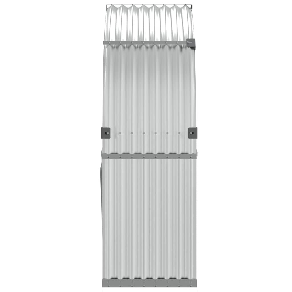 brændestativ 120x45x140 cm galvaniseret stål sølvfarvet