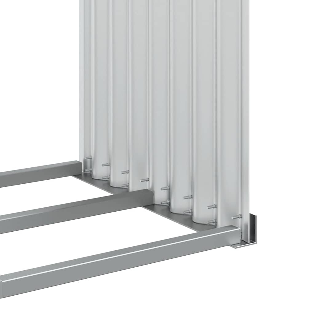 brændestativ 120x45x140 cm galvaniseret stål sølvfarvet