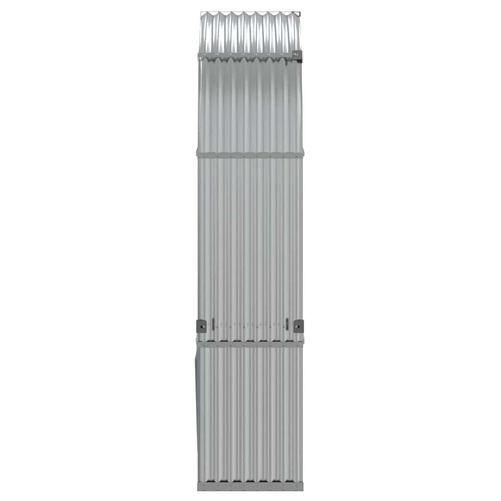 brændestativ 120x45x210 cm galvaniseret stål sølvfarvet
