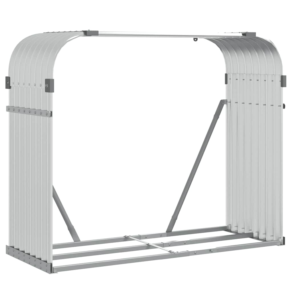 brændestativ 120x45x100 cm galvaniseret stål sølvfarvet