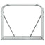 brændestativ 120x45x100 cm galvaniseret stål sølvfarvet