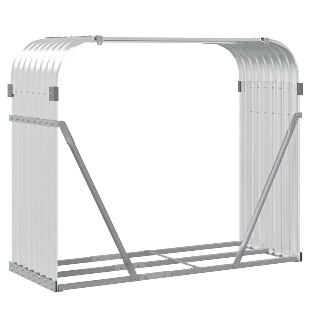brændestativ 120x45x100 cm galvaniseret stål sølvfarvet