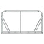 brændestativ 180x45x100 cm galvaniseret stål sølvfarvet