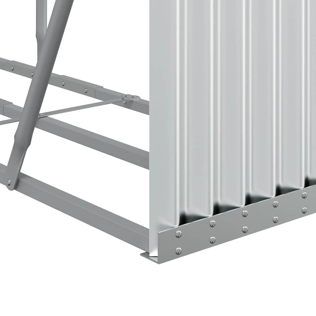 brændestativ 180x45x100 cm galvaniseret stål sølvfarvet