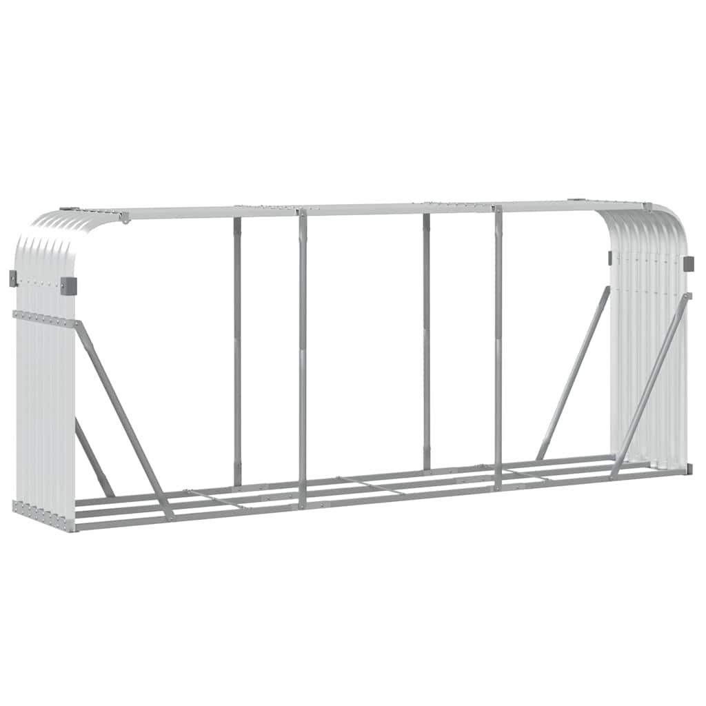brændestativ 234x45x100 cm galvaniseret stål sølvfarvet