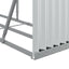 brændestativ 234x45x100 cm galvaniseret stål sølvfarvet