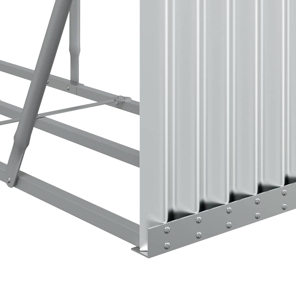 brændestativ 234x45x100 cm galvaniseret stål sølvfarvet