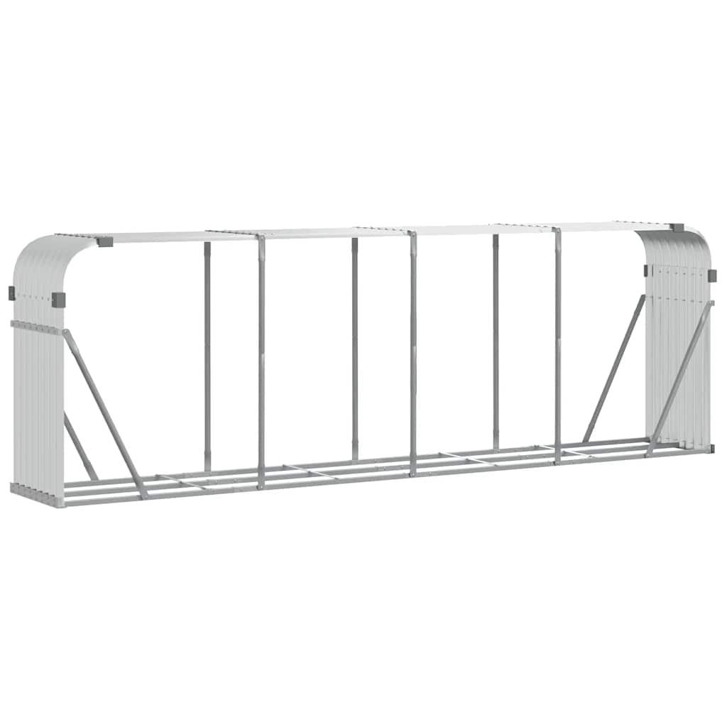 brændestativ 300x45x100 cm galvaniseret stål sølvfarvet