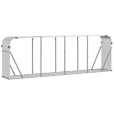 brændestativ 300x45x100 cm galvaniseret stål sølvfarvet