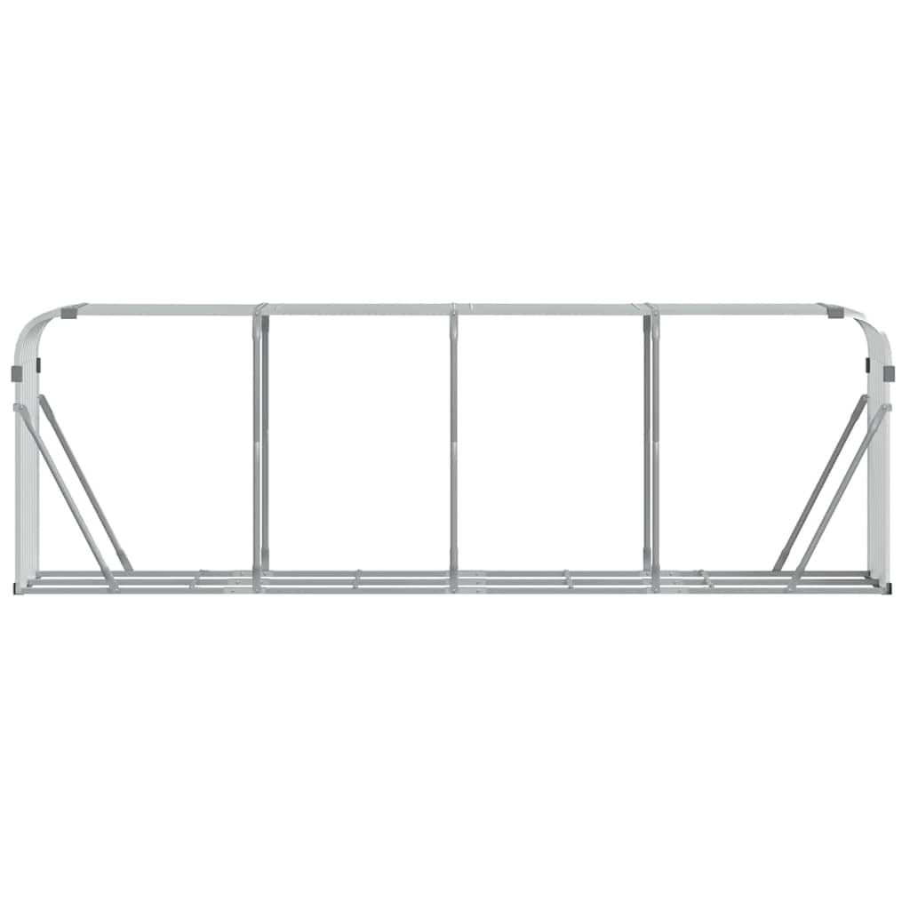 brændestativ 300x45x100 cm galvaniseret stål sølvfarvet