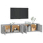 væghængte tv-skabe 2 stk. 100x34,5x40 cm betongrå
