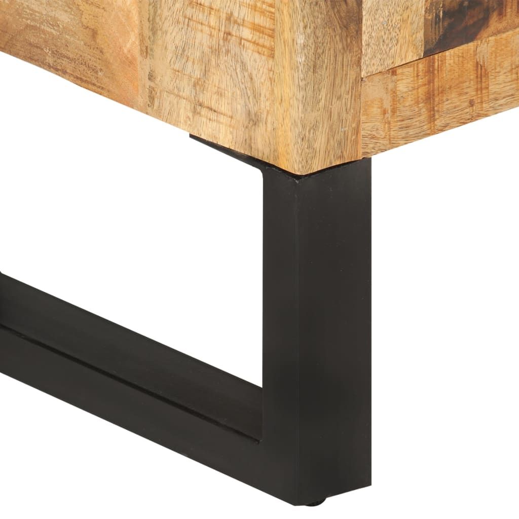 skænk 80x30x71 cm massivt ru mangotræ og metal