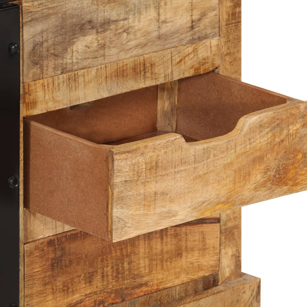 skænk 80x30x55 cm massivt ru mangotræ