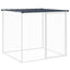 hønsehus med tag 103x98x90 cm galvaniseret stål antracitgrå