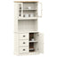 skænk VIGO 78x40x175 cm massivt fyrretræ hvid