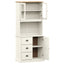 skænk VIGO 78x40x175 cm massivt fyrretræ hvid