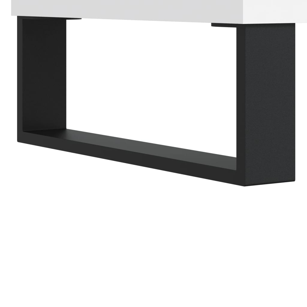 sengebord 40x30x50 cm konstrueret træ hvid
