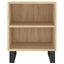 sengeborde 2 stk. 40x30x50 cm konstrueret træ sonoma-eg