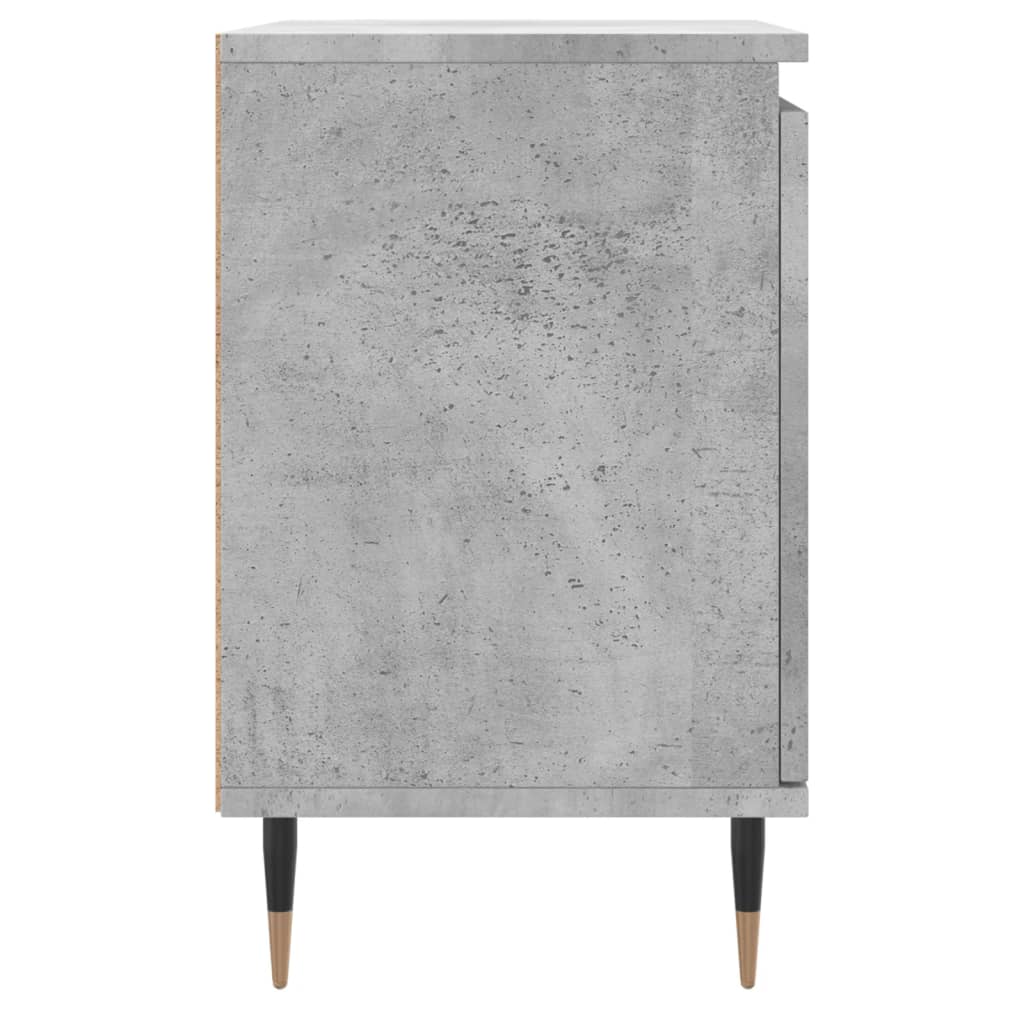 sengeborde 2 stk. 40x30x50 cm konstrueret træ betongrå