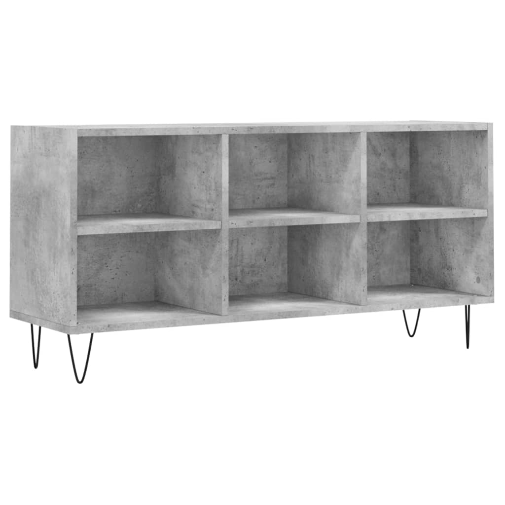 tv-bord 103,5x30x50 cm konstrueret træ betongrå