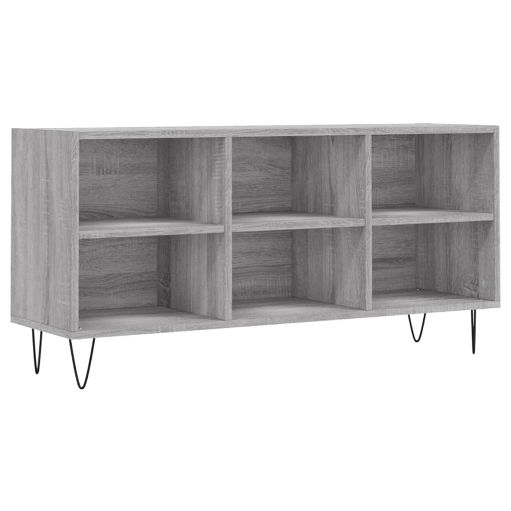 tv-bord 103,5x30x50 cm konstrueret træ grå sonoma-eg