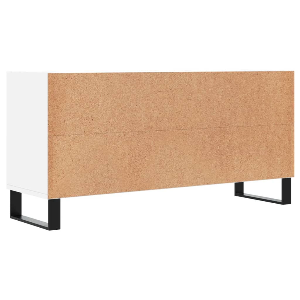 tv-bord 103,5x30x50 cm konstrueret træ hvid