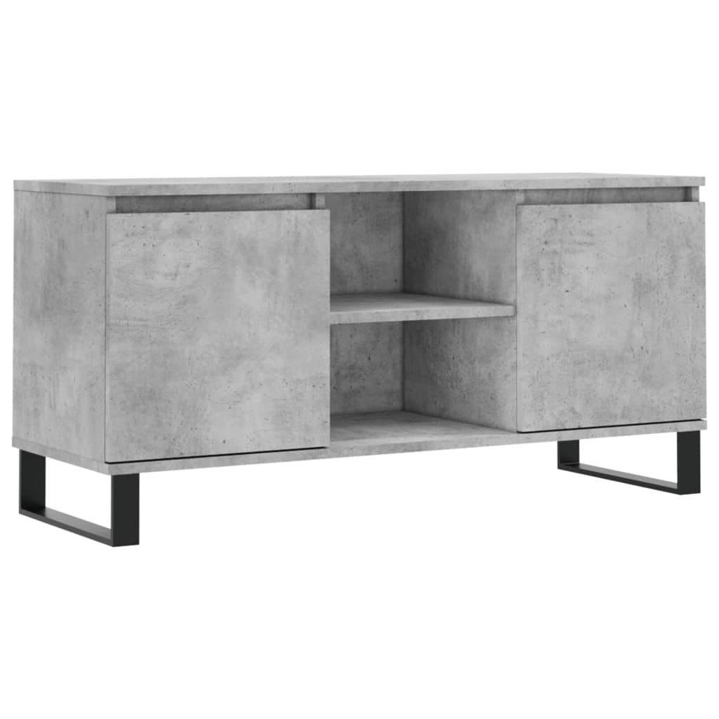 tv-bord 104x35x50 cm konstrueret træ betongrå
