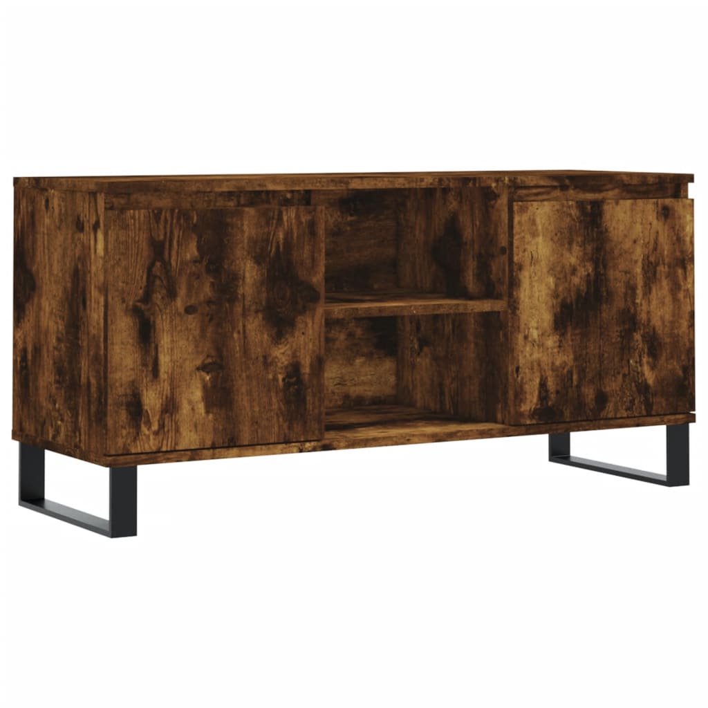 tv-bord 104x35x50 cm konstrueret træ røget egetræsfarve