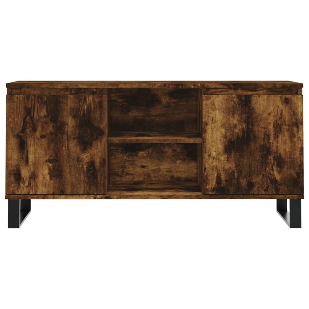 tv-bord 104x35x50 cm konstrueret træ røget egetræsfarve