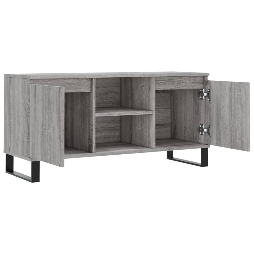 tv-bord 104x35x50 cm konstrueret træ grå sonoma-eg