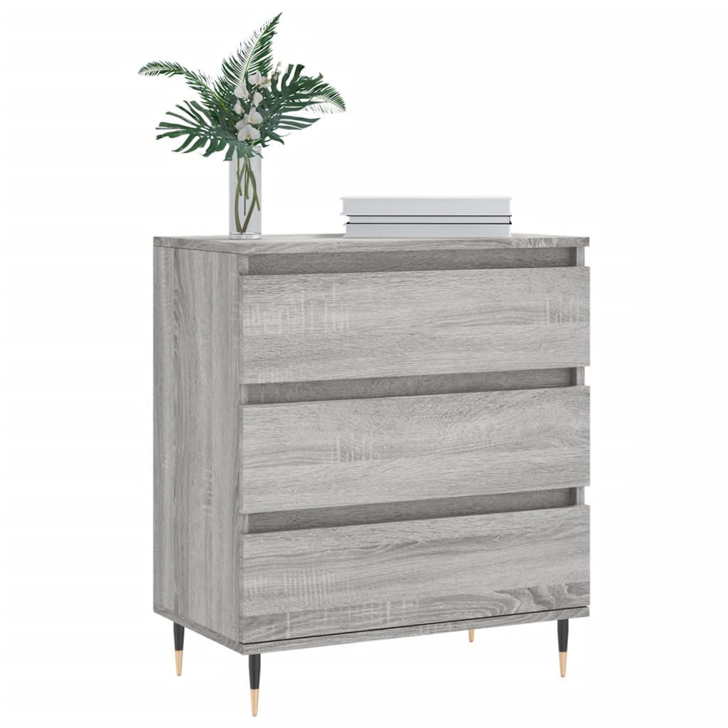 skænk 60x35x70 cm konstrueret træ grå sonoma-eg