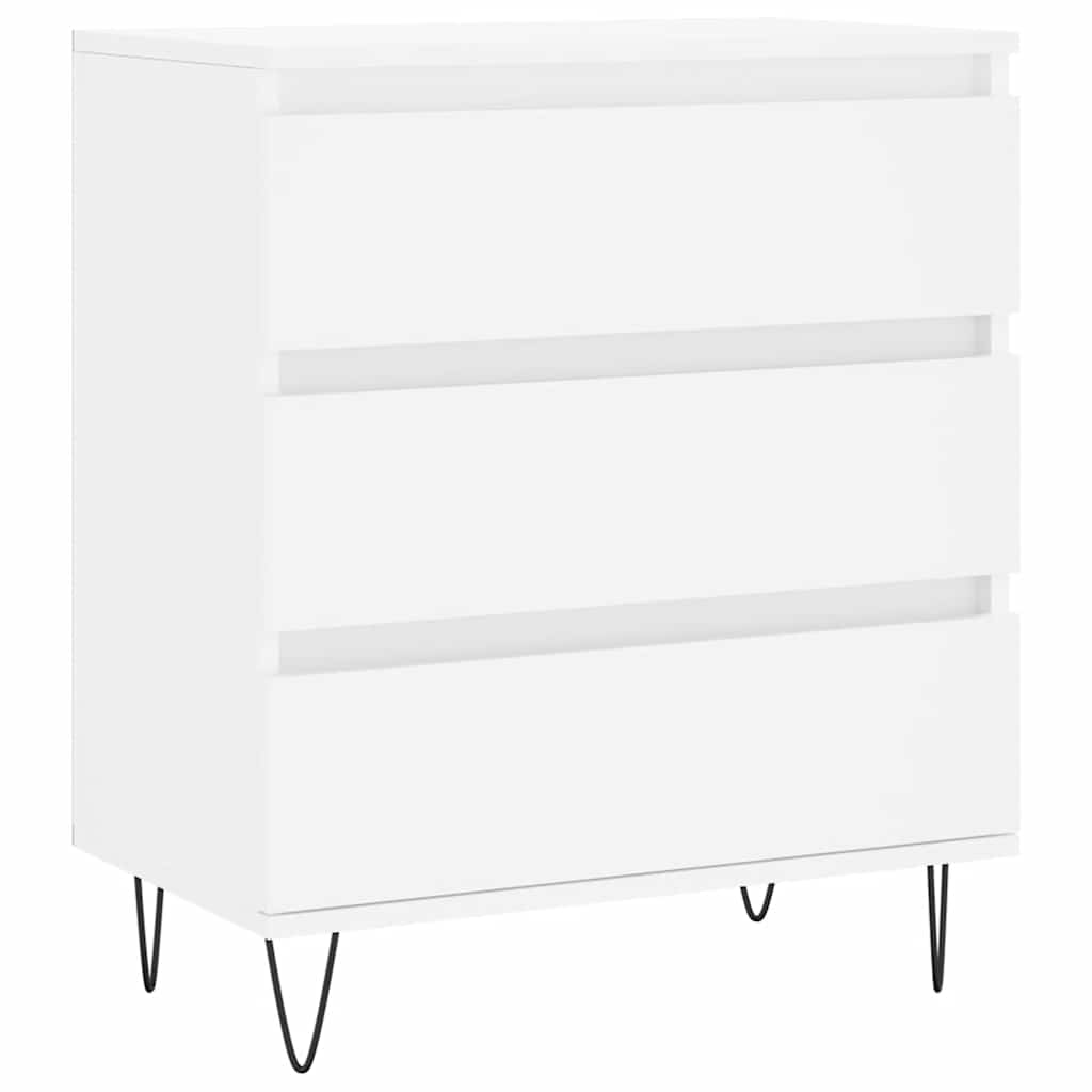 skænk 60x35x70 cm konstrueret træ hvid