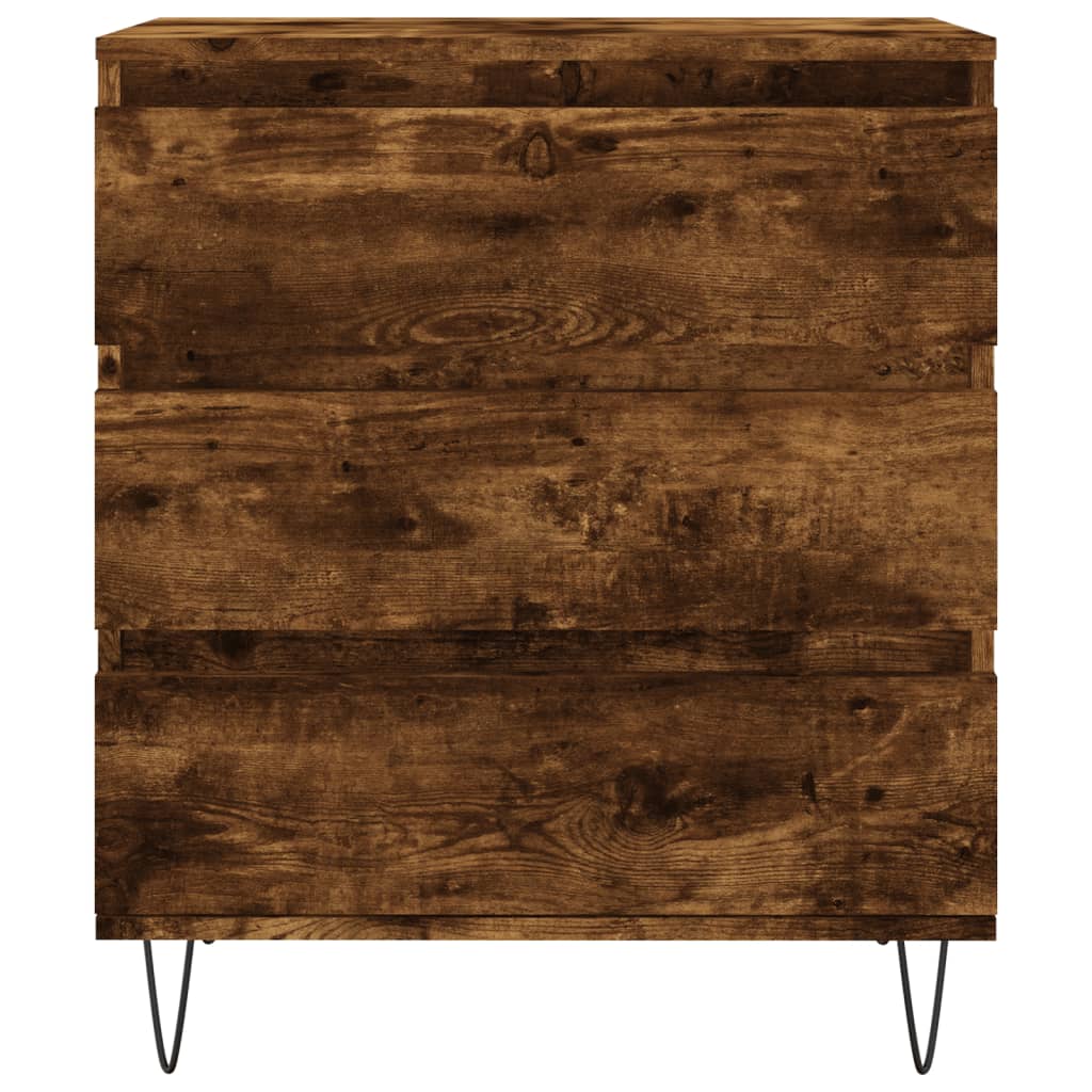 skænk 60x35x70 cm konstrueret træ røget egetræsfarve