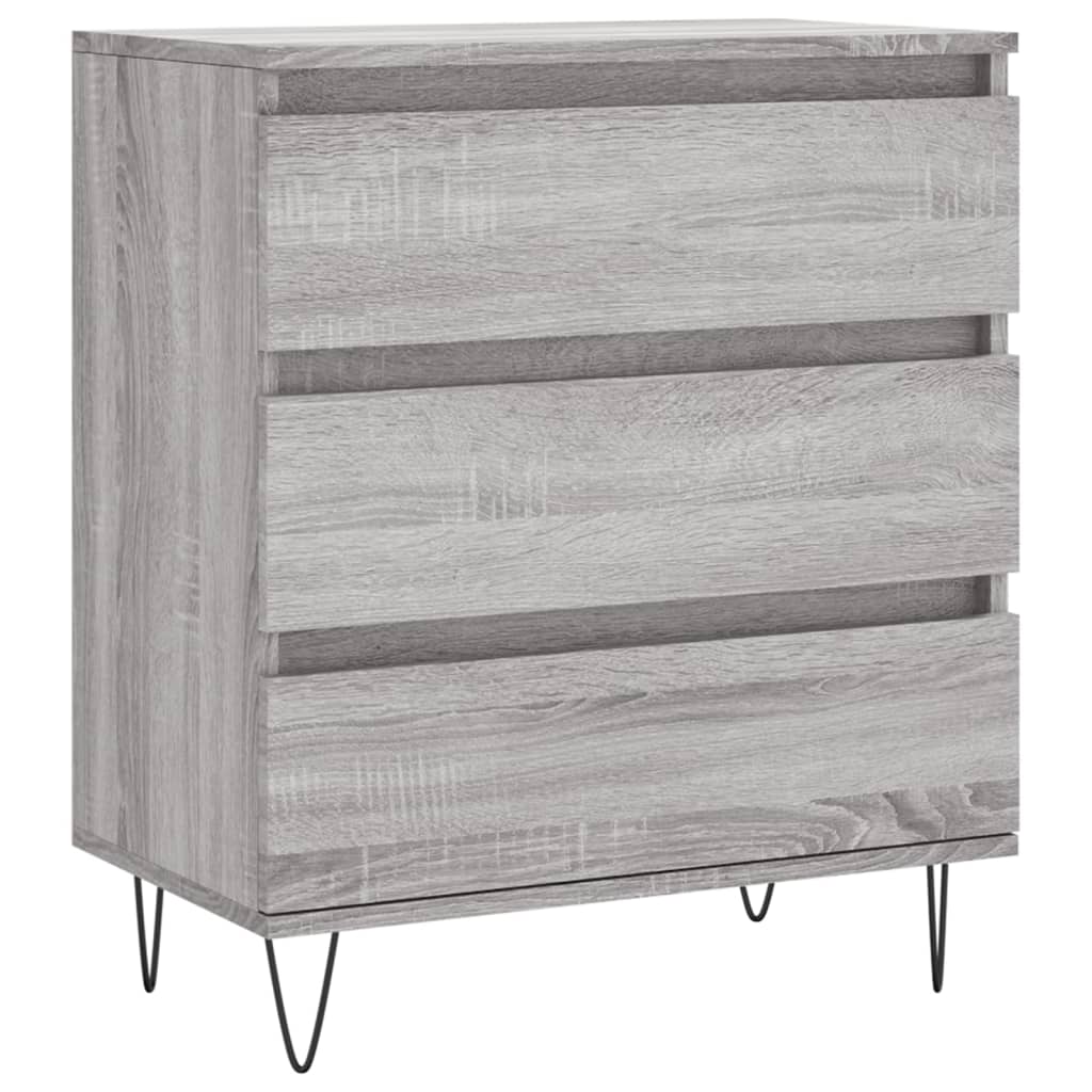skænk 60x35x70 cm konstrueret træ grå sonoma-eg