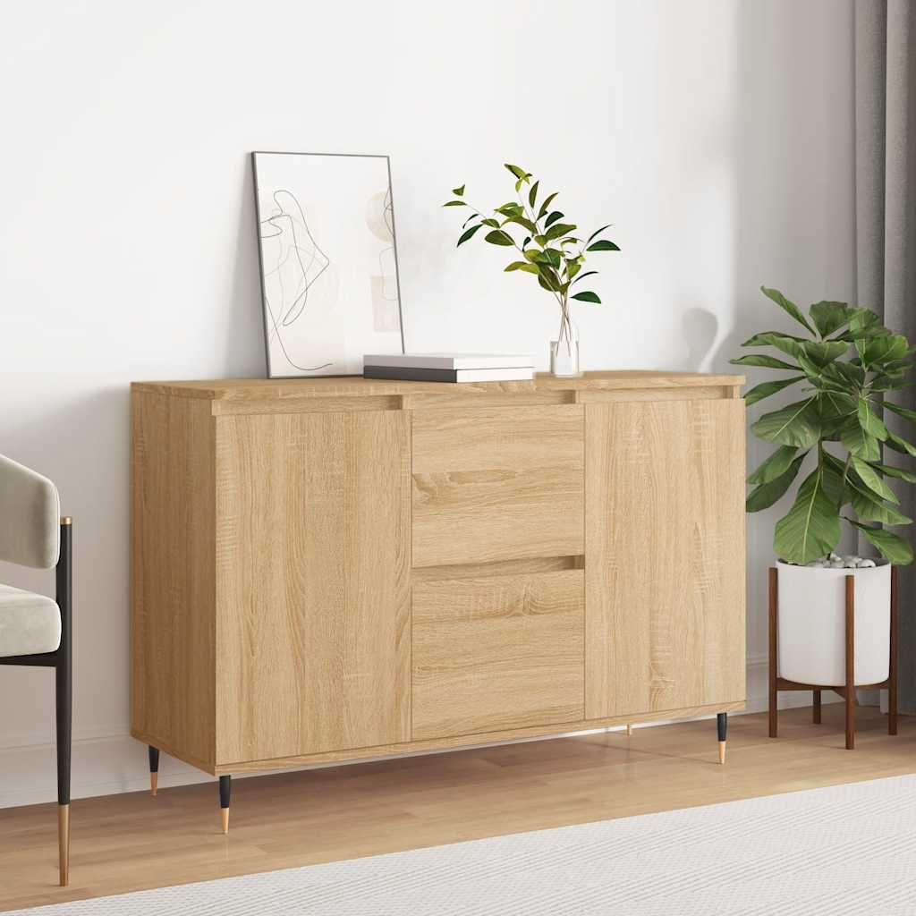 skænk 101,5x35x70 cm konstrueret træ sonoma-eg