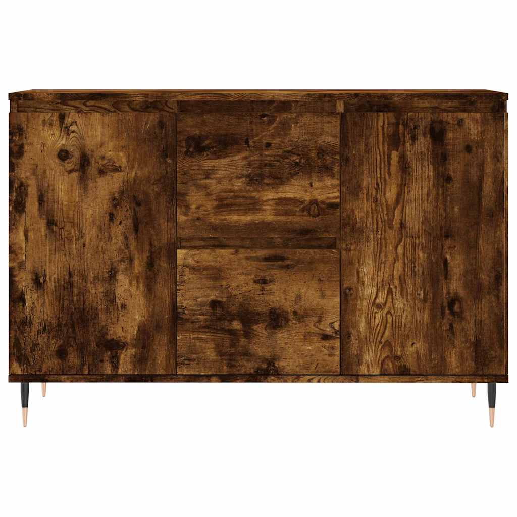 skænk 101,5x35x70 cm konstrueret træ røget egetræsfarve