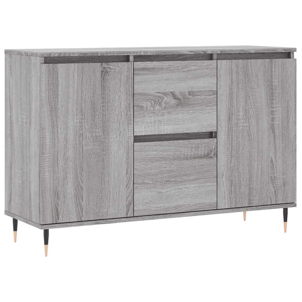 skænk 101,5x35x70 cm konstrueret træ grå sonoma-eg